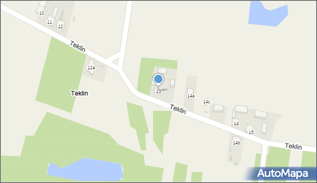 Teklin, Teklin, 13, mapa Teklin