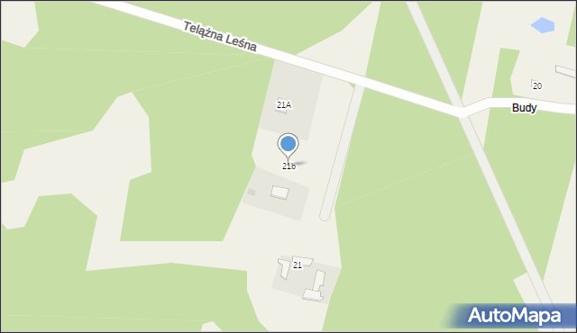 Telążna Leśna, Telążna Leśna, 21b, mapa Telążna Leśna