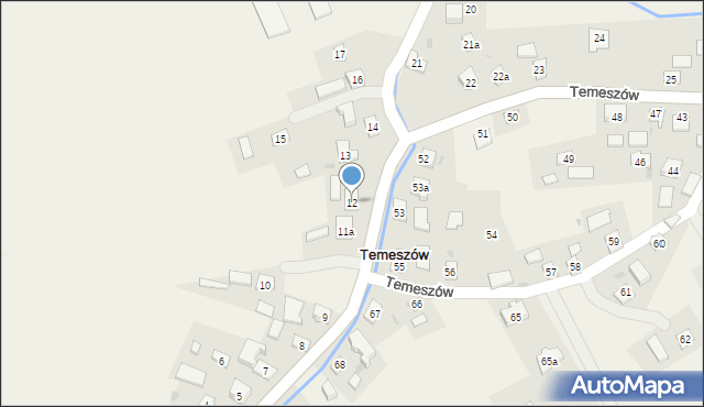 Temeszów, Temeszów, 12, mapa Temeszów