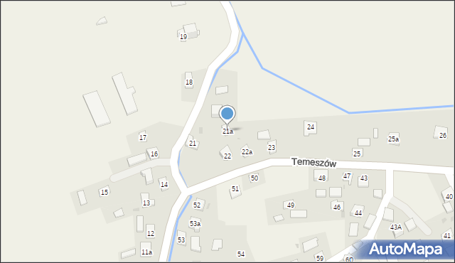 Temeszów, Temeszów, 21a, mapa Temeszów