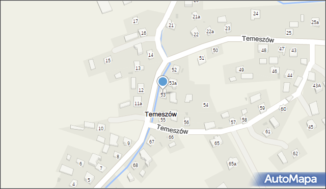 Temeszów, Temeszów, 53, mapa Temeszów