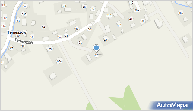 Temeszów, Temeszów, 62, mapa Temeszów