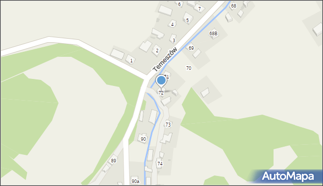 Temeszów, Temeszów, 72, mapa Temeszów