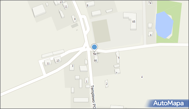 Templewo Przysiółek, Templewo Przysiółek, 5A, mapa Templewo Przysiółek