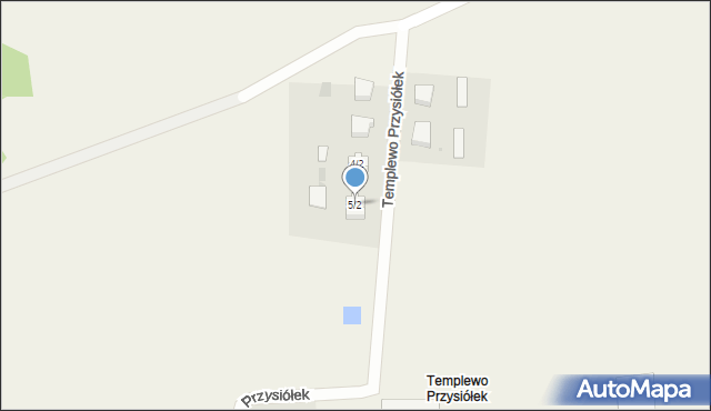 Templewo Przysiółek, Templewo Przysiółek, 5/2, mapa Templewo Przysiółek