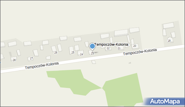 Tempoczów-Kolonia, Tempoczów-Kolonia, 23, mapa Tempoczów-Kolonia