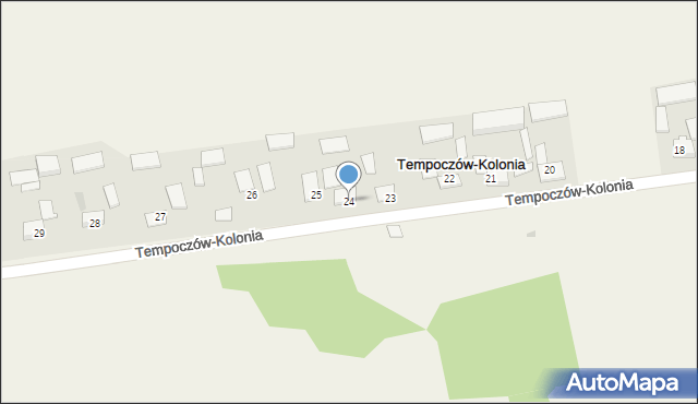 Tempoczów-Kolonia, Tempoczów-Kolonia, 24, mapa Tempoczów-Kolonia