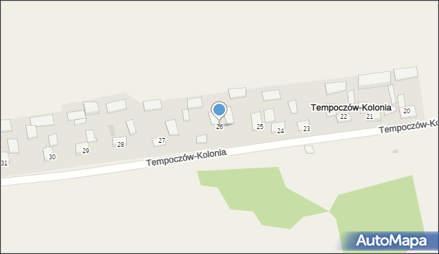 Tempoczów-Kolonia, Tempoczów-Kolonia, 26, mapa Tempoczów-Kolonia