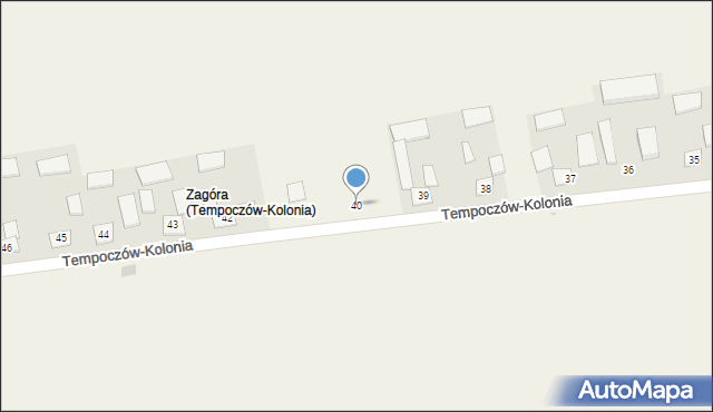 Tempoczów-Kolonia, Tempoczów-Kolonia, 40, mapa Tempoczów-Kolonia