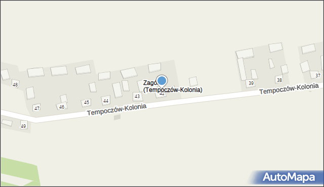 Tempoczów-Kolonia, Tempoczów-Kolonia, 42, mapa Tempoczów-Kolonia