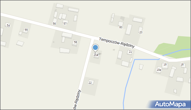 Tempoczów-Rędziny, Tempoczów-Rędziny, 21a, mapa Tempoczów-Rędziny