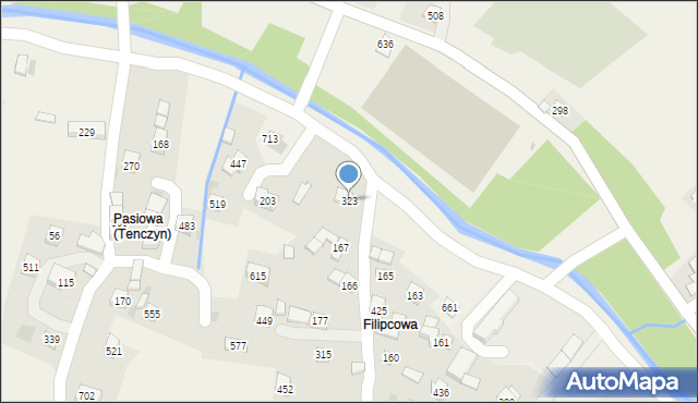 Tenczyn, Tenczyn, 323, mapa Tenczyn