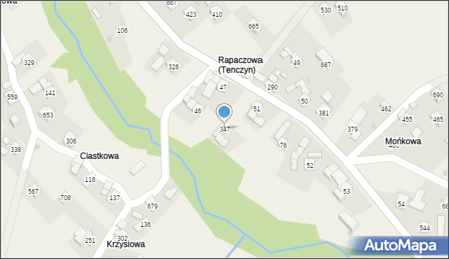 Tenczyn, Tenczyn, 347, mapa Tenczyn