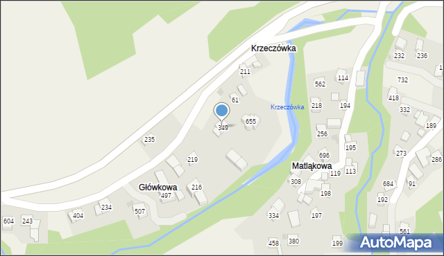 Tenczyn, Tenczyn, 349, mapa Tenczyn