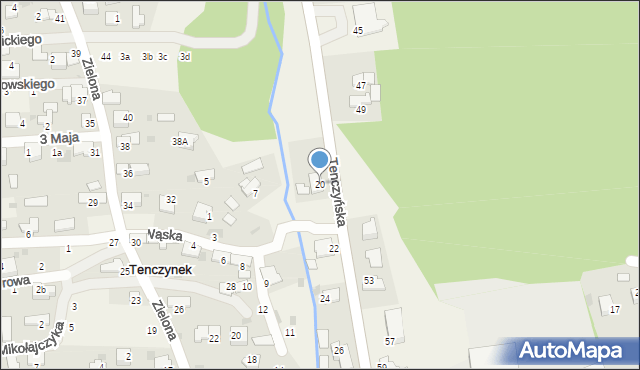 Tenczynek, Tenczyńska, 20, mapa Tenczynek