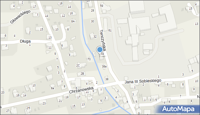 Tenczynek, Tenczyńska, 36, mapa Tenczynek