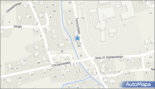 Tenczynek, Tenczyńska, 38b, mapa Tenczynek