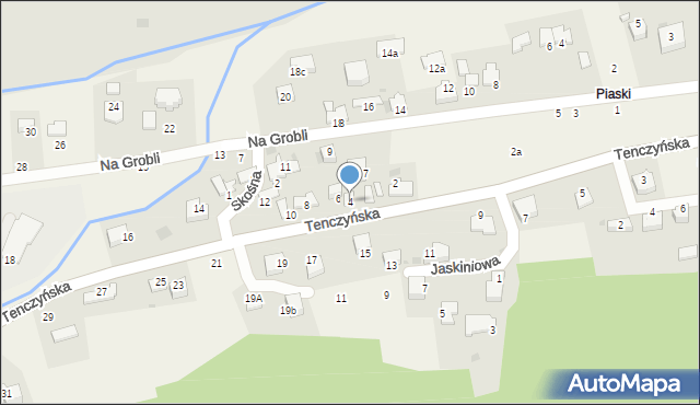 Tenczynek, Tenczyńska, 4, mapa Tenczynek