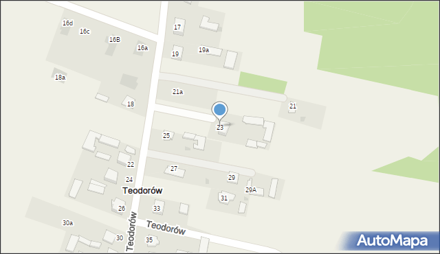 Teodorów, Teodorów, 23, mapa Teodorów