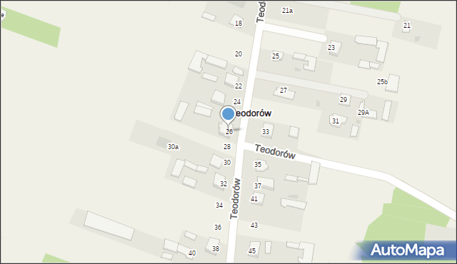 Teodorów, Teodorów, 26, mapa Teodorów