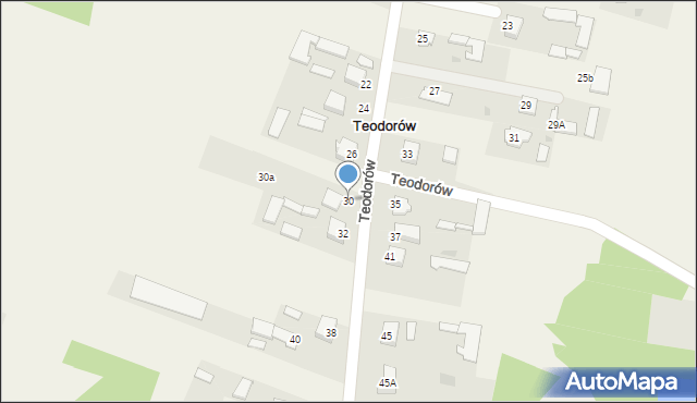 Teodorów, Teodorów, 30, mapa Teodorów