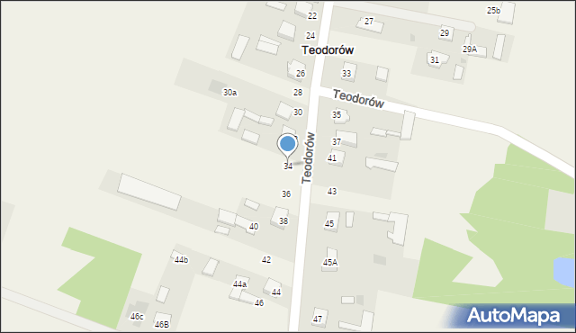 Teodorów, Teodorów, 34, mapa Teodorów