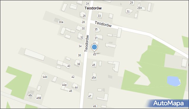 Teodorów, Teodorów, 43, mapa Teodorów