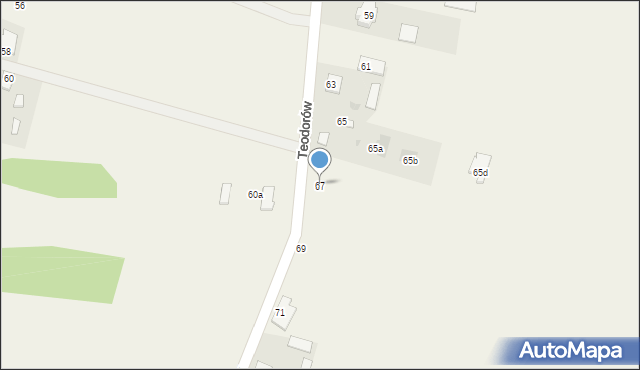 Teodorów, Teodorów, 67, mapa Teodorów