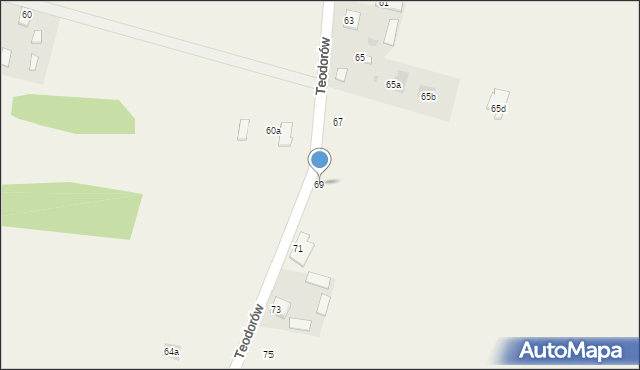 Teodorów, Teodorów, 69, mapa Teodorów