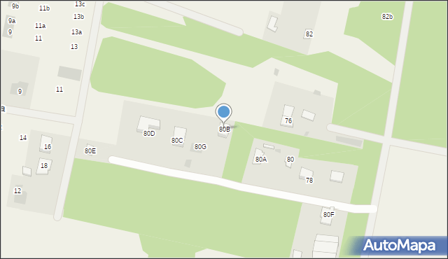 Teodorów, Teodorów, 80B, mapa Teodorów