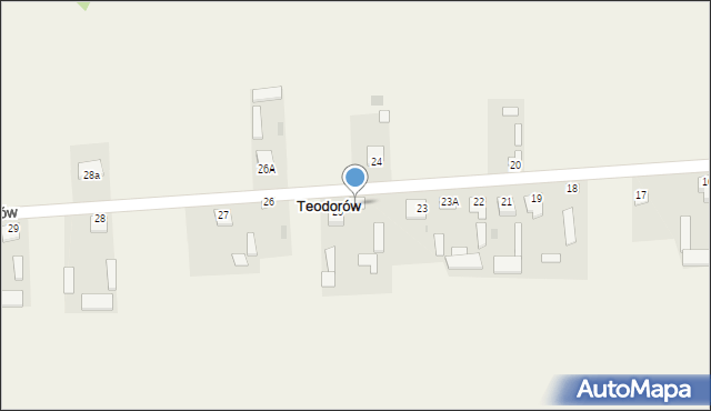 Teodorów, Teodorów, 25A, mapa Teodorów