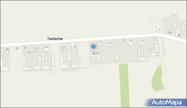 Teodorów, Teodorów, 8, mapa Teodorów