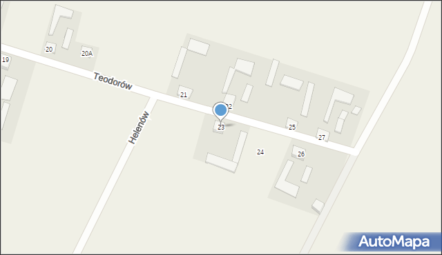 Teodorów, Teodorów, 23, mapa Teodorów