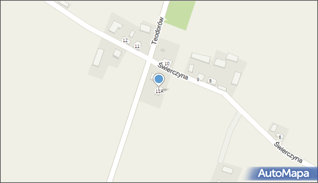 Teodorów, Teodorów, 11A, mapa Teodorów