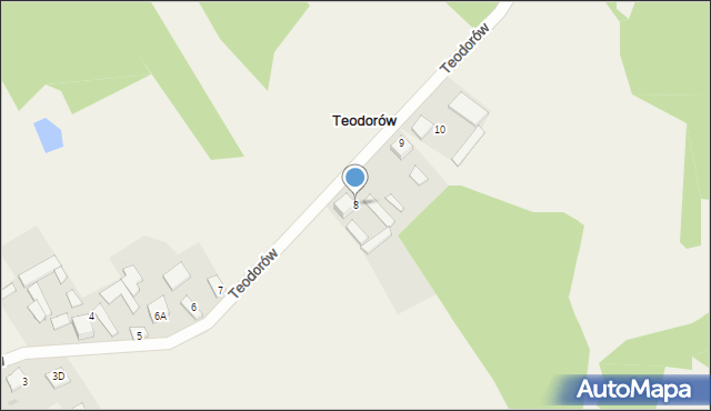 Teodorów, Teodorów, 8, mapa Teodorów