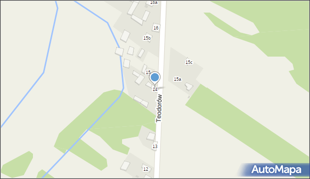 Teodorów, Teodorów, 14, mapa Teodorów