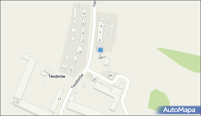 Teodorów, Teodorów, 10b, mapa Teodorów