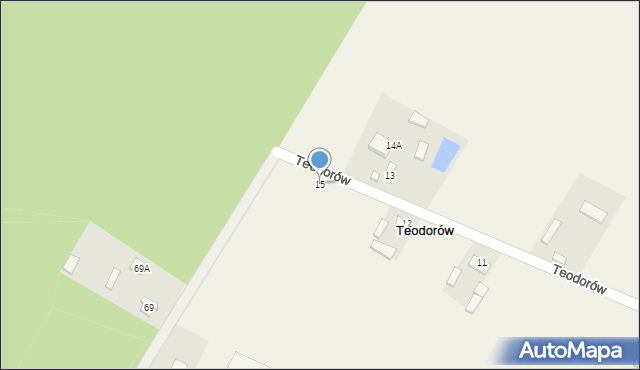 Teodorów, Teodorów, 15, mapa Teodorów