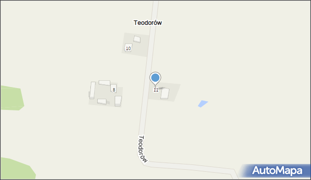 Teodorów, Teodorów, 11, mapa Teodorów