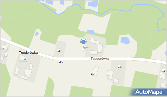 Teodorówka, Teodorówka, 14, mapa Teodorówka