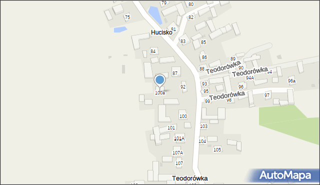 Teodorówka, Teodorówka, 100a, mapa Teodorówka