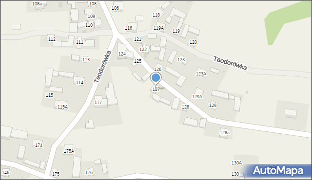 Teodorówka, Teodorówka, 127, mapa Teodorówka