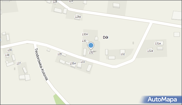 Teodorówka, Teodorówka, 131, mapa Teodorówka