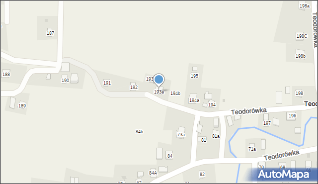 Teodorówka, Teodorówka, 193a, mapa Teodorówka