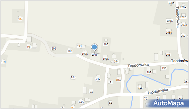 Teodorówka, Teodorówka, 194b, mapa Teodorówka
