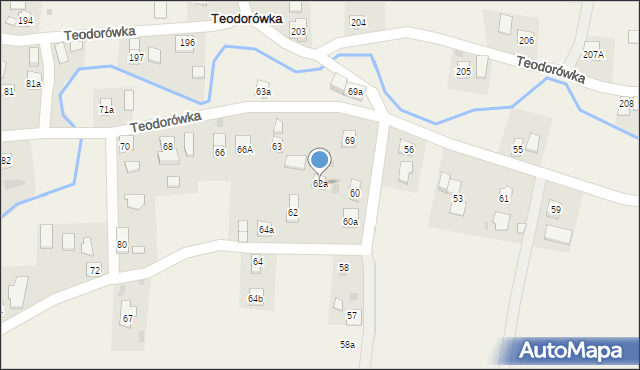 Teodorówka, Teodorówka, 62a, mapa Teodorówka