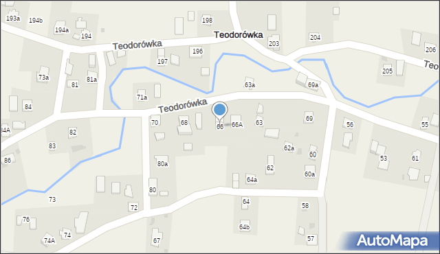 Teodorówka, Teodorówka, 66, mapa Teodorówka