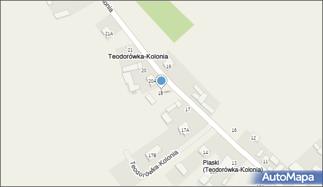 Teodorówka-Kolonia, Teodorówka-Kolonia, 18, mapa Teodorówka-Kolonia