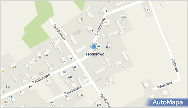 Teodorowo, Teodorowo, 23b, mapa Teodorowo