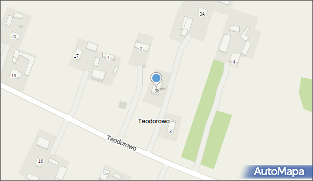 Teodorowo, Teodorowo, 3b, mapa Teodorowo
